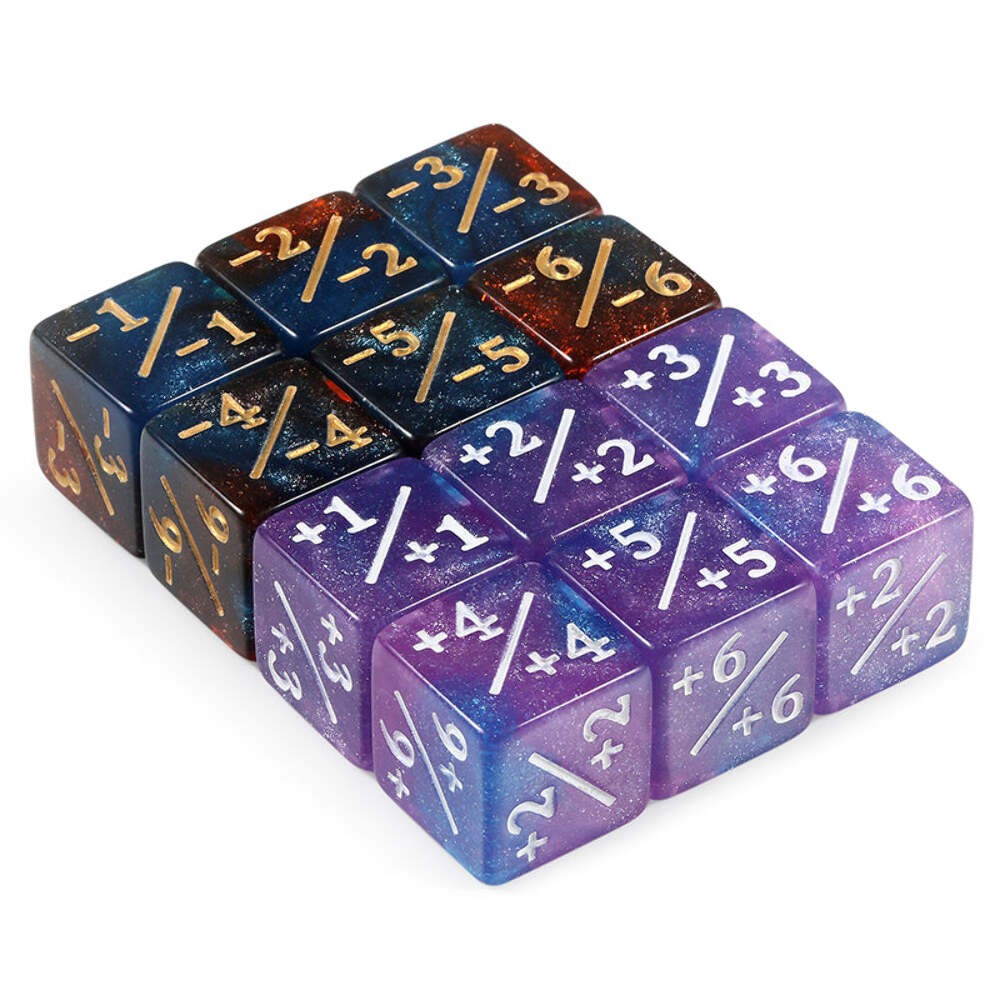 Positive/Negative Dice Counters [Nebula/Twilight] (12pcs) - Dice Habit