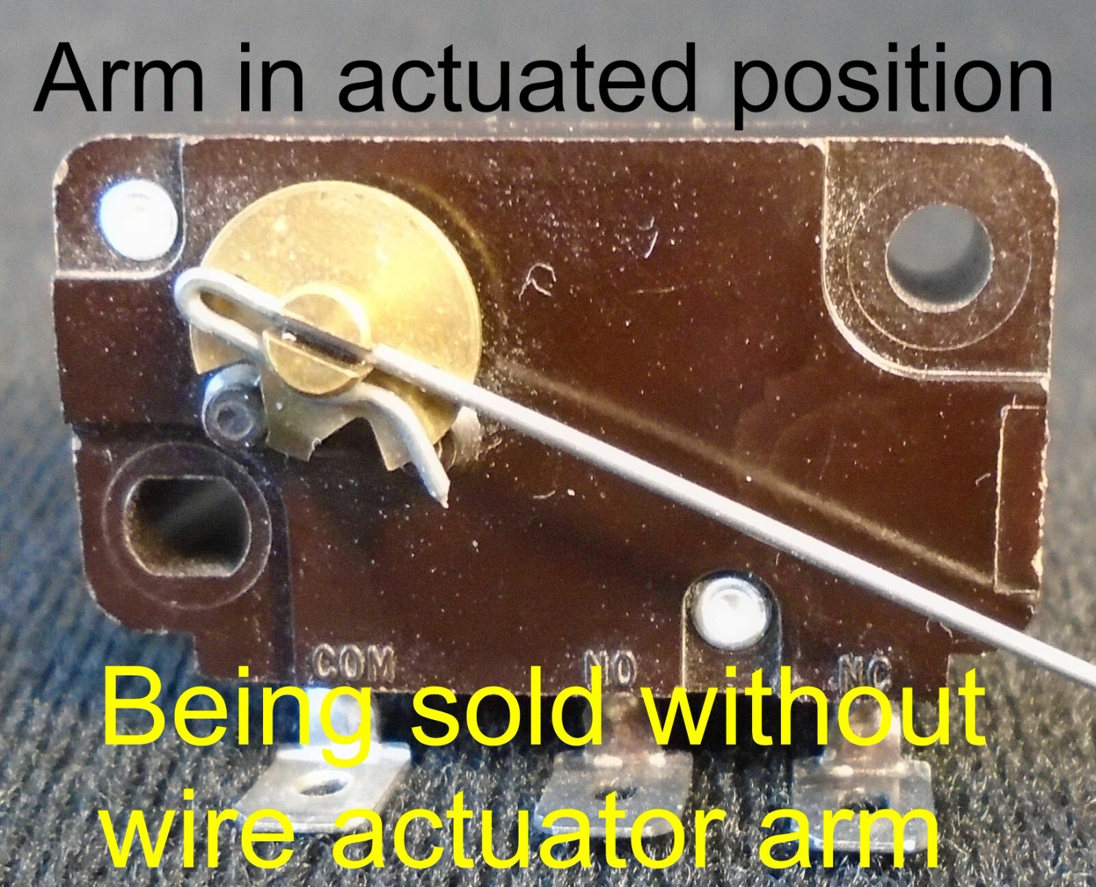 Cherry E51 Switch WITHOUT Actuator Arm, Clockwise to actuate, NEW, Sensitive