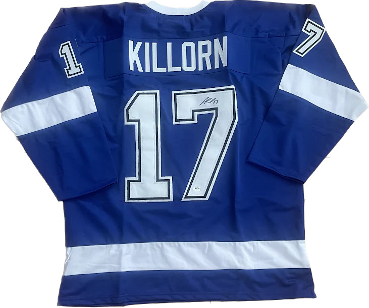 Alex Killorn Autographed Custom Hockey Jersey Lightning PSA COA