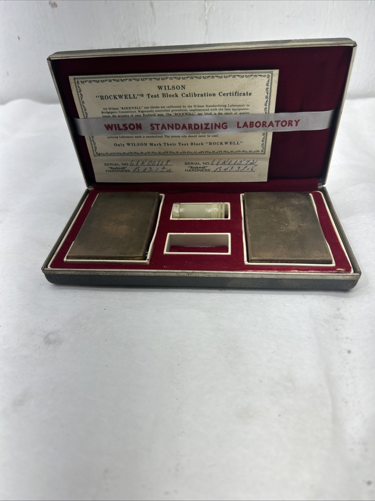 Wilson Rockwell Test Blocks. Rockwell Calibration Blocks. B Scale