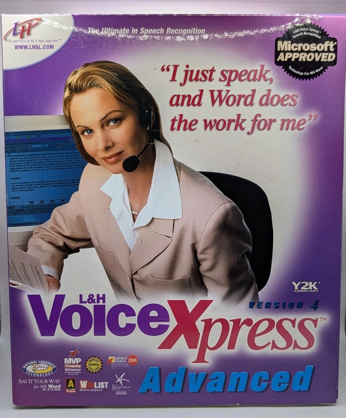 L & H Voice Xpress Advanced, PC, CD-ROM, W 95 / 98 / NT 4.0, 1999, Never Used