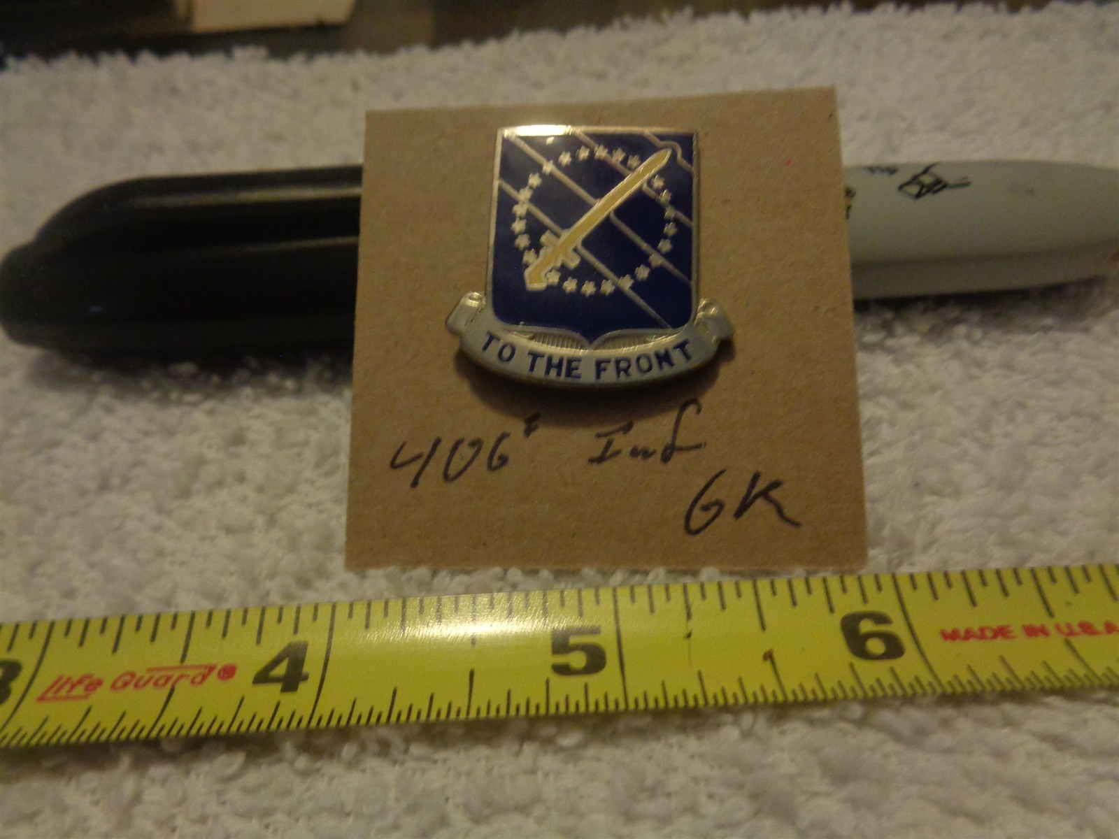 406th Infantry 6K Unit Crest, DI, DUI (DRAW#8)