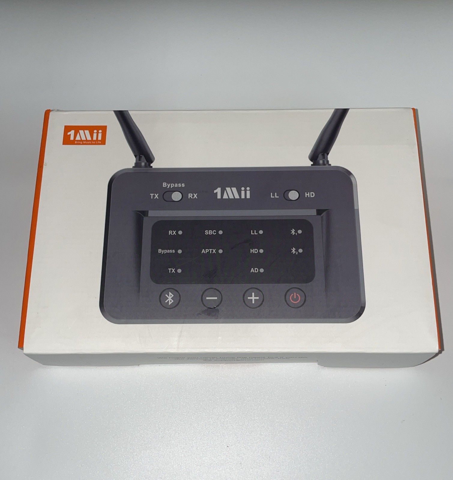 1Mii B03 Bluetooth 5.3 Transmitter Receiver Long Range Audio Adapter Opt AUX RCA