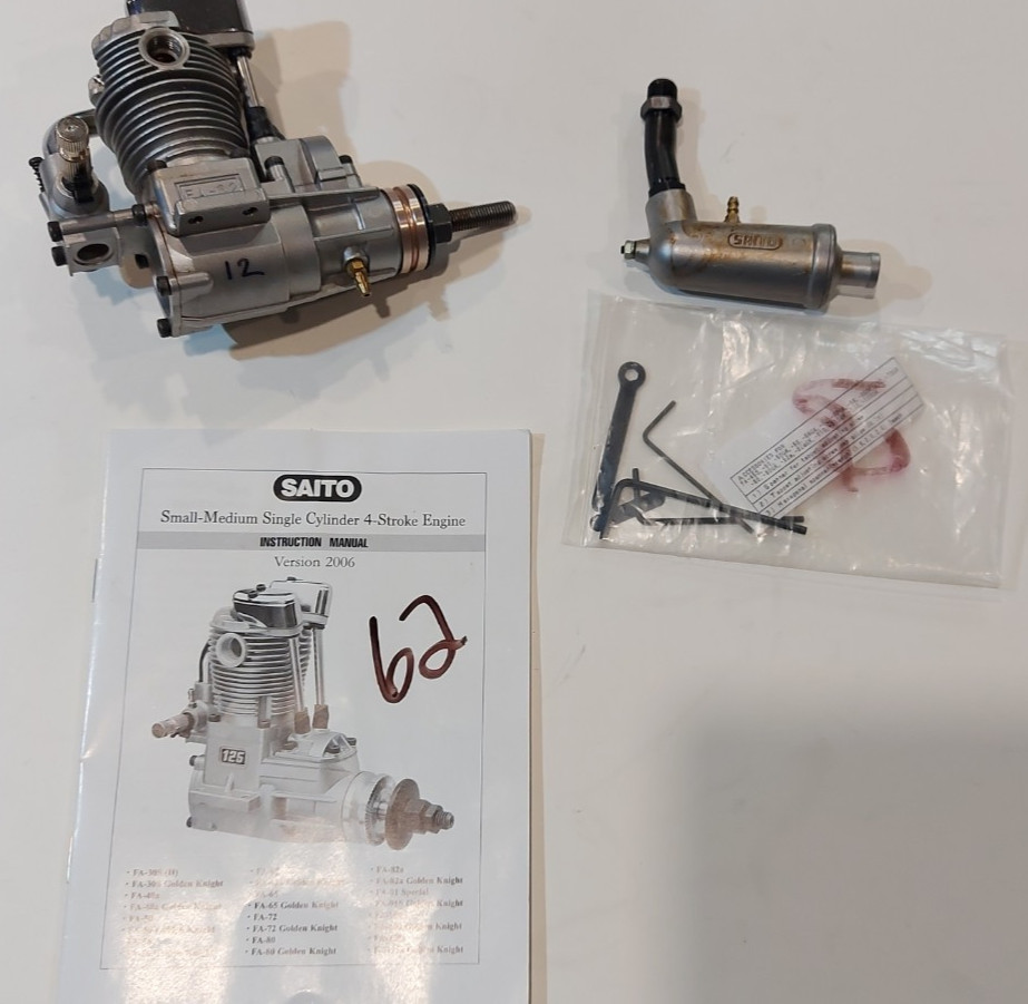 Saito FA 62A 4 Stroke RC Nitro Model Airplane Engine