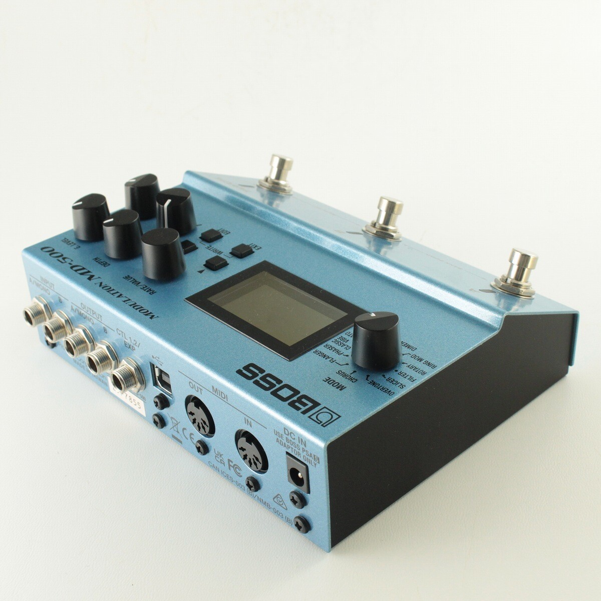 (USED) Boss MD-500 Modulation Guitar Pedal Multi Effector Chorus Blue from Japan