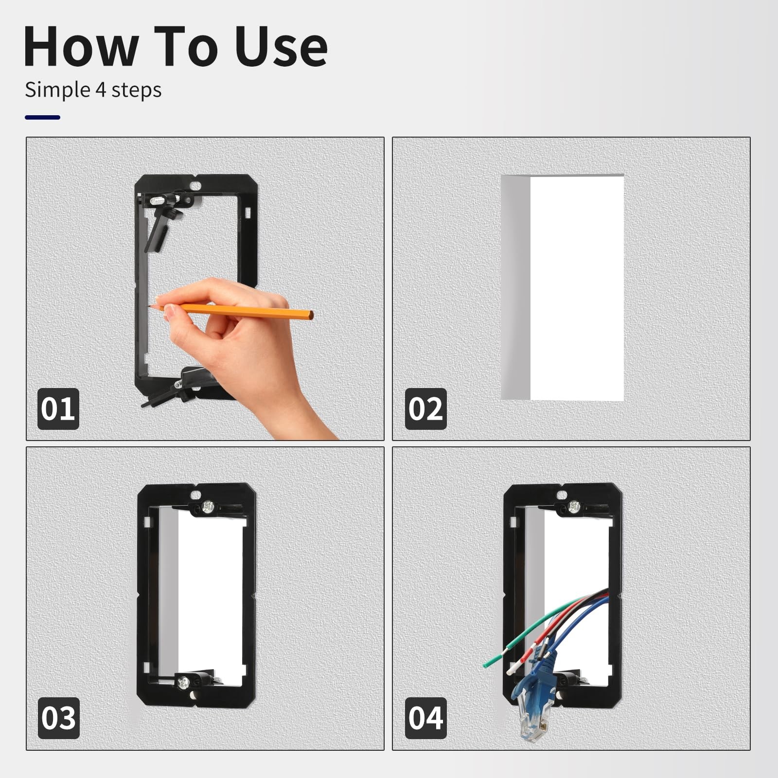 Low Voltage Mounting Bracket for Single Gang Wall Plate,Cable Management for ...