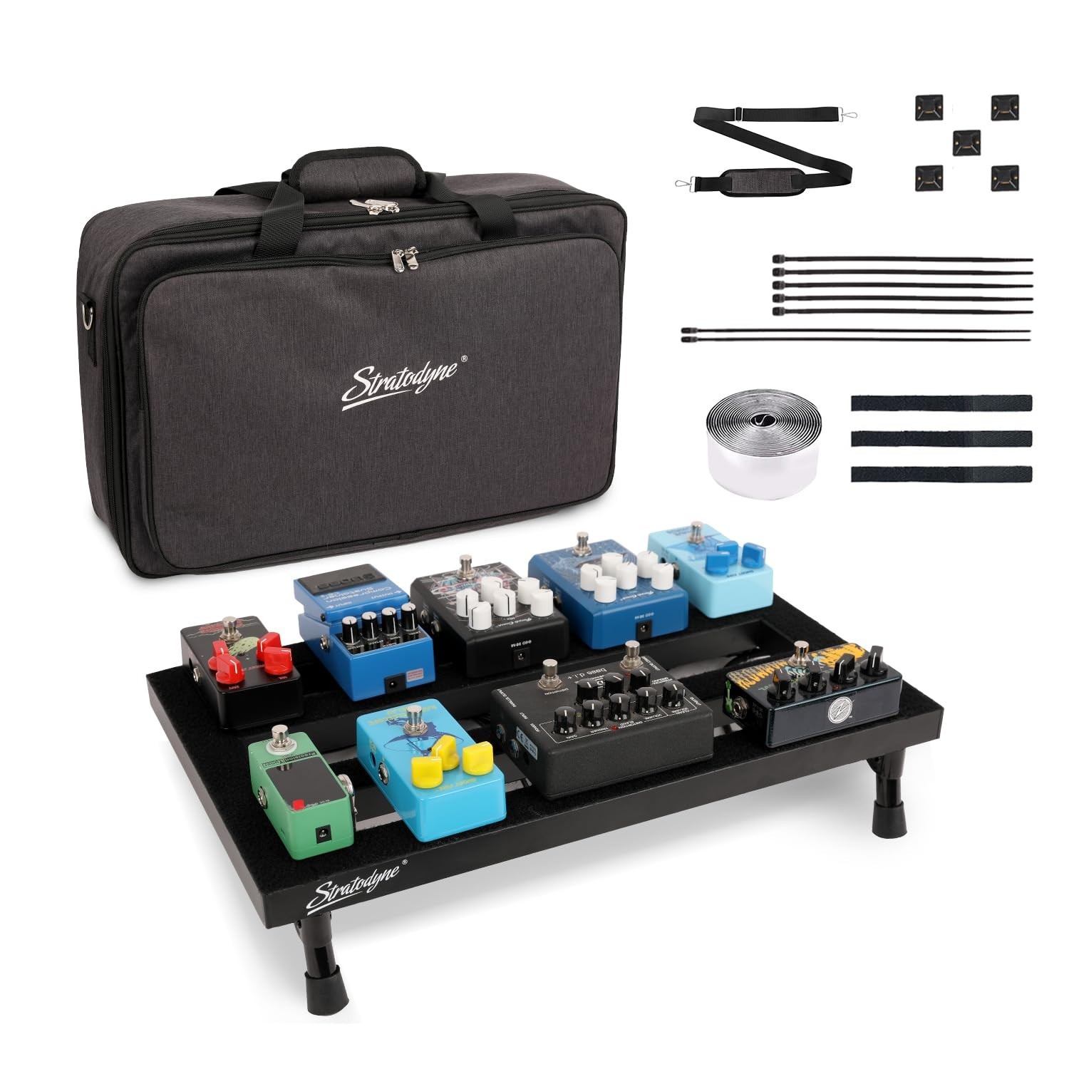 Stratodyne Guitar Pedal Board 1.76lb Super light Foldable Aluminum Alloy Effe...