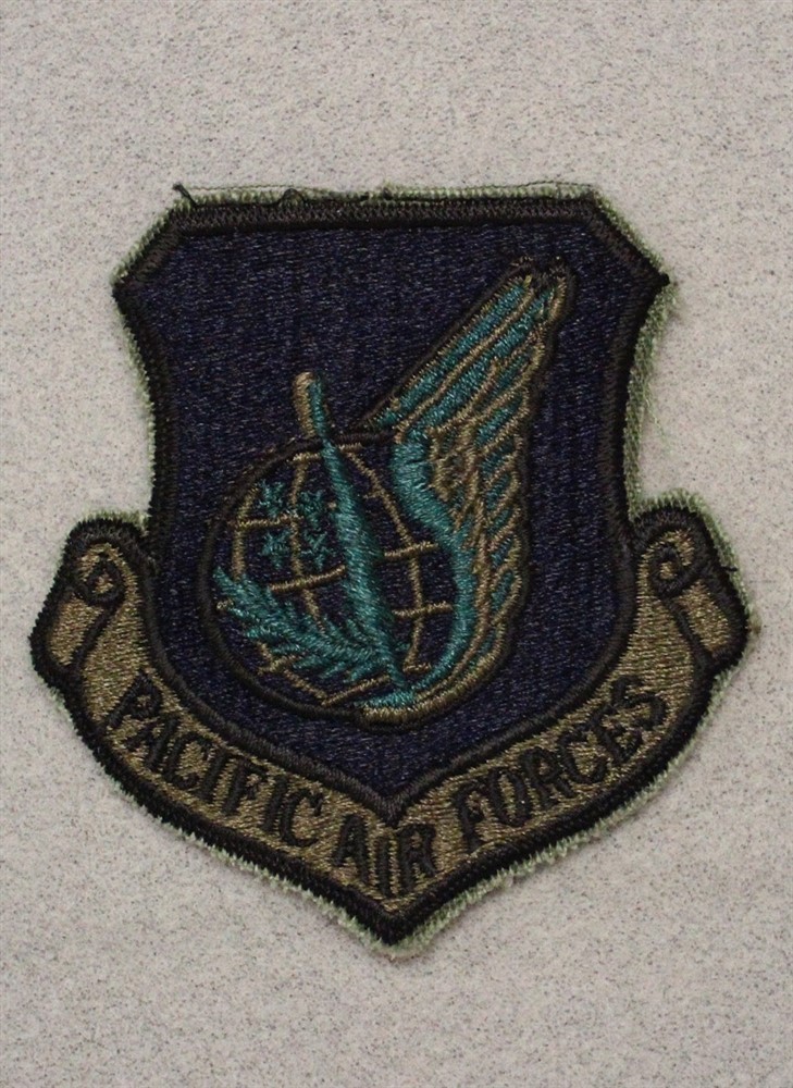 USAF Air Force Patch 123: Pacific Air Forces - subdued (dk blue), 3"