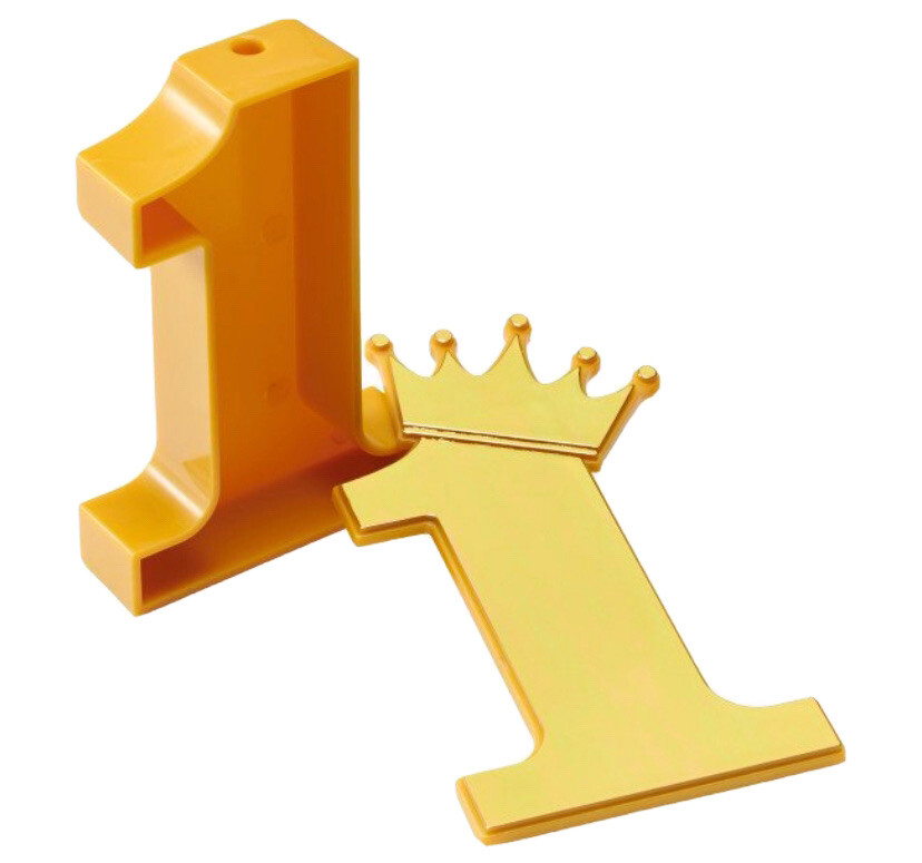 FIRST BIRTHDAY*# 1*GOLD CROWN*DecoPac*CAKE Decorating Topper*Party*KEEPSAKE BOX*