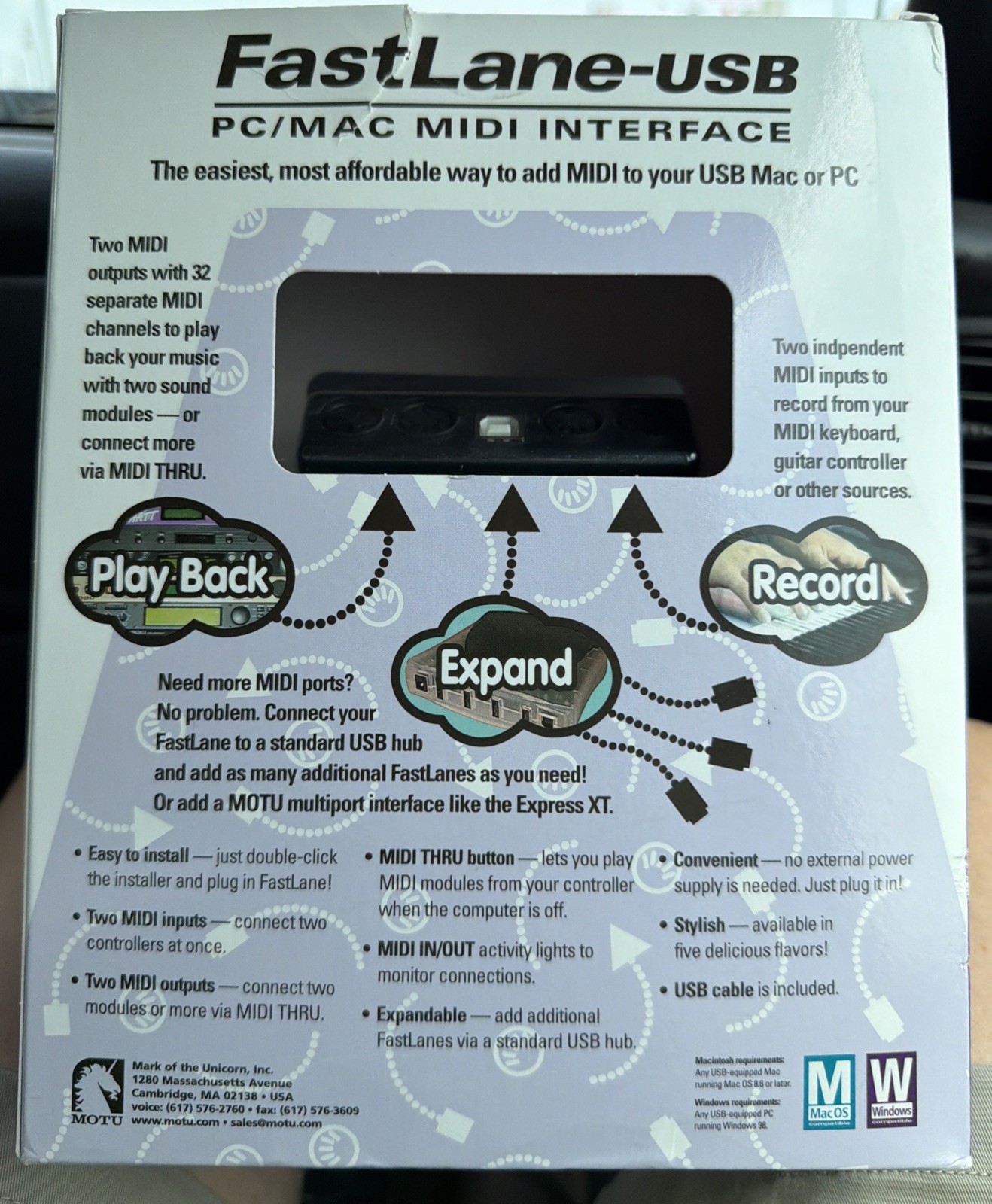 MOTU Fastlane-USB PC/Mac MIDI Interface