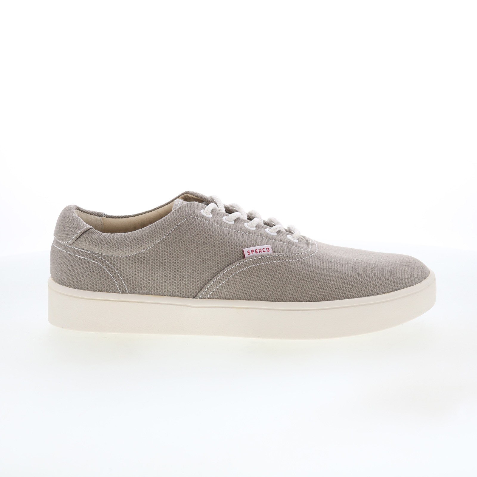 Spenco Pier SP2007GRY Mens Gray Wide Canvas Lifestyle Sneakers Shoes
