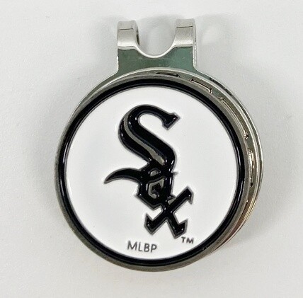 MLB Golf Hatclip Hat Cap Clip w/ Ballmark Silver Chicago white Sox