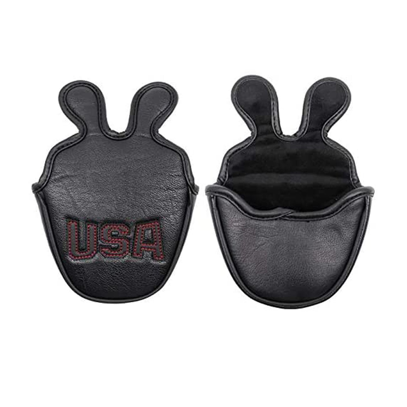 Red Stitch USA Centre Shaft Golf Mallet Putter Headcover 2Ball Magnet Golf Cover