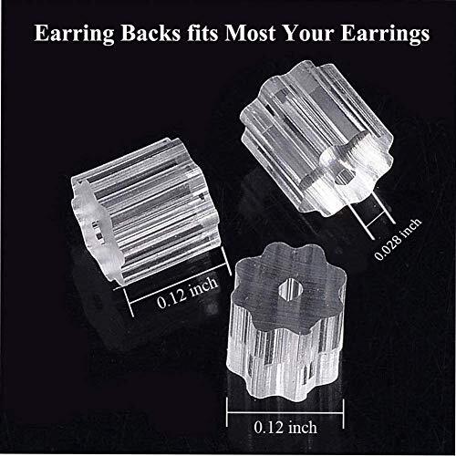 Silicone Earring BacksPCS Soft Earring Stoppers, Clear Earring Backing 200