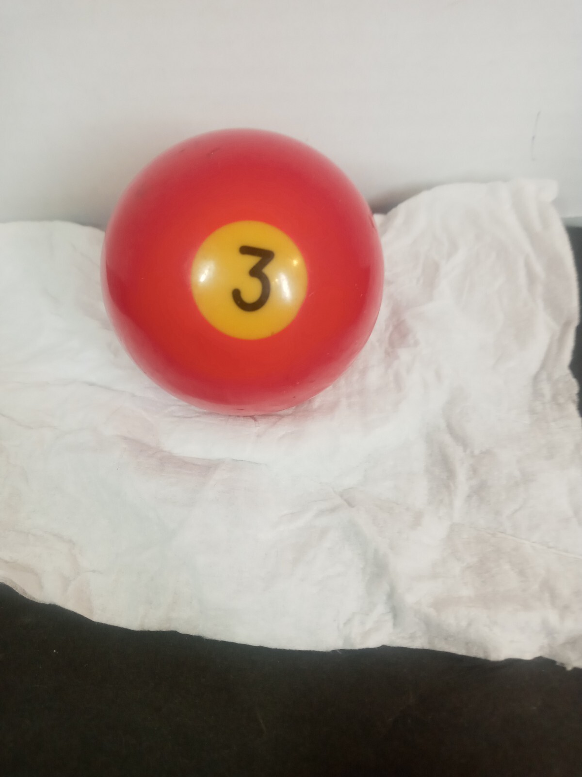 Vintage #3 Red Single Individual Pool Ball Billiard Piece 2 1/4" Replace used
