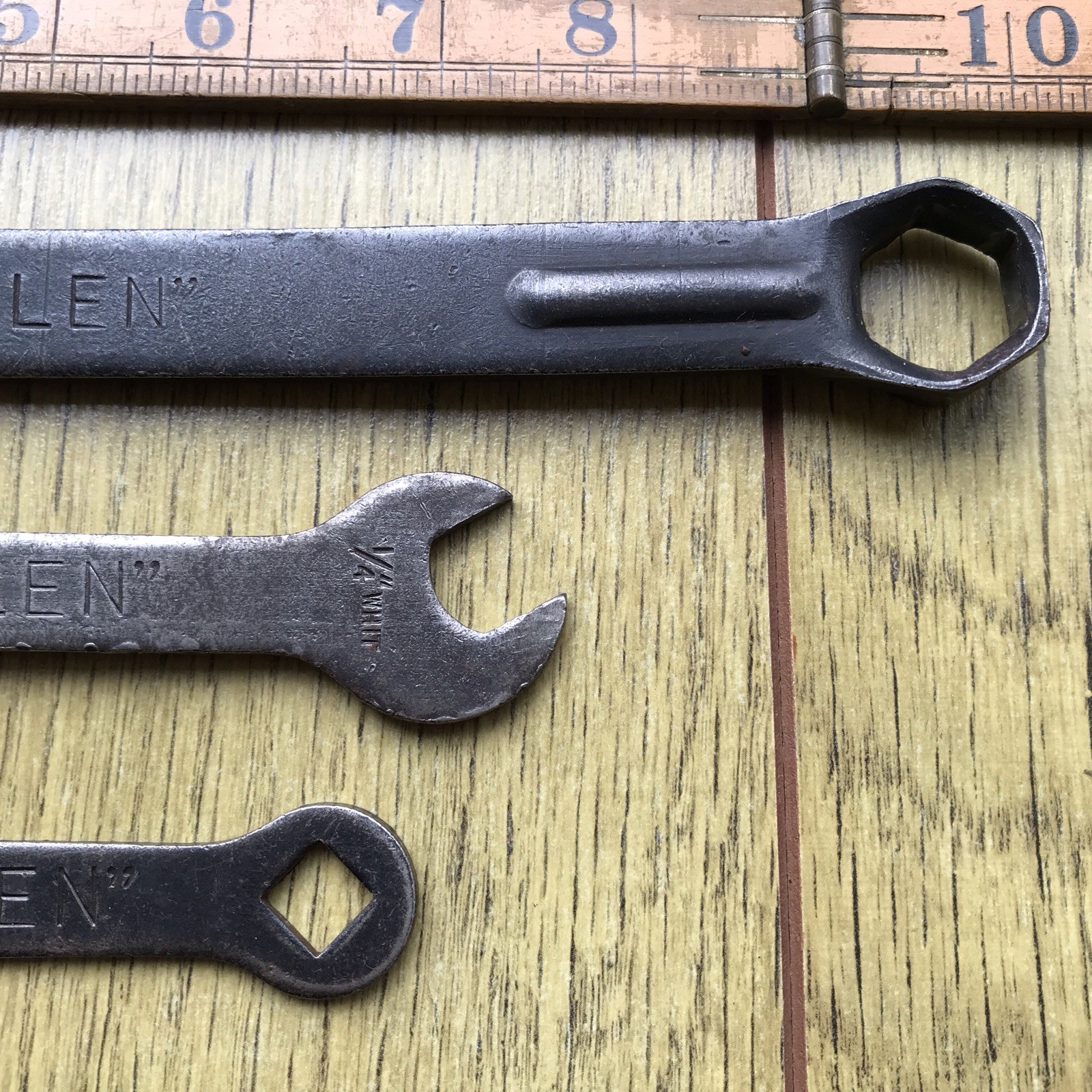 3 Vintage Allen Classic Motorcycles Tool Kit Spanners