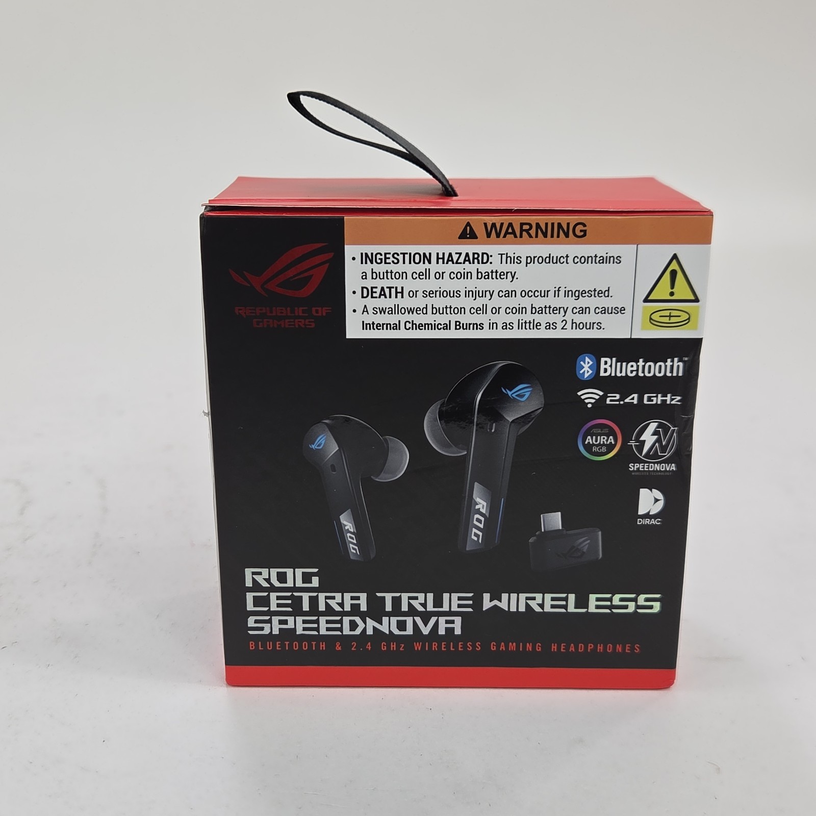 ASUS ROG CETRA TRUE WIRELESS SPEEDNOVA EARBUDS  *NO USB-C DONGLE*
