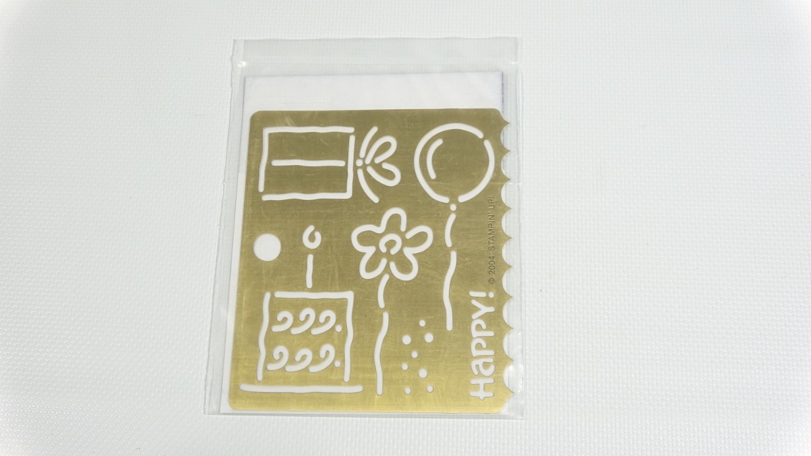 Happy! Birthday Cake - Balloon Stampin' Up! Stencil 104291 - 2004
