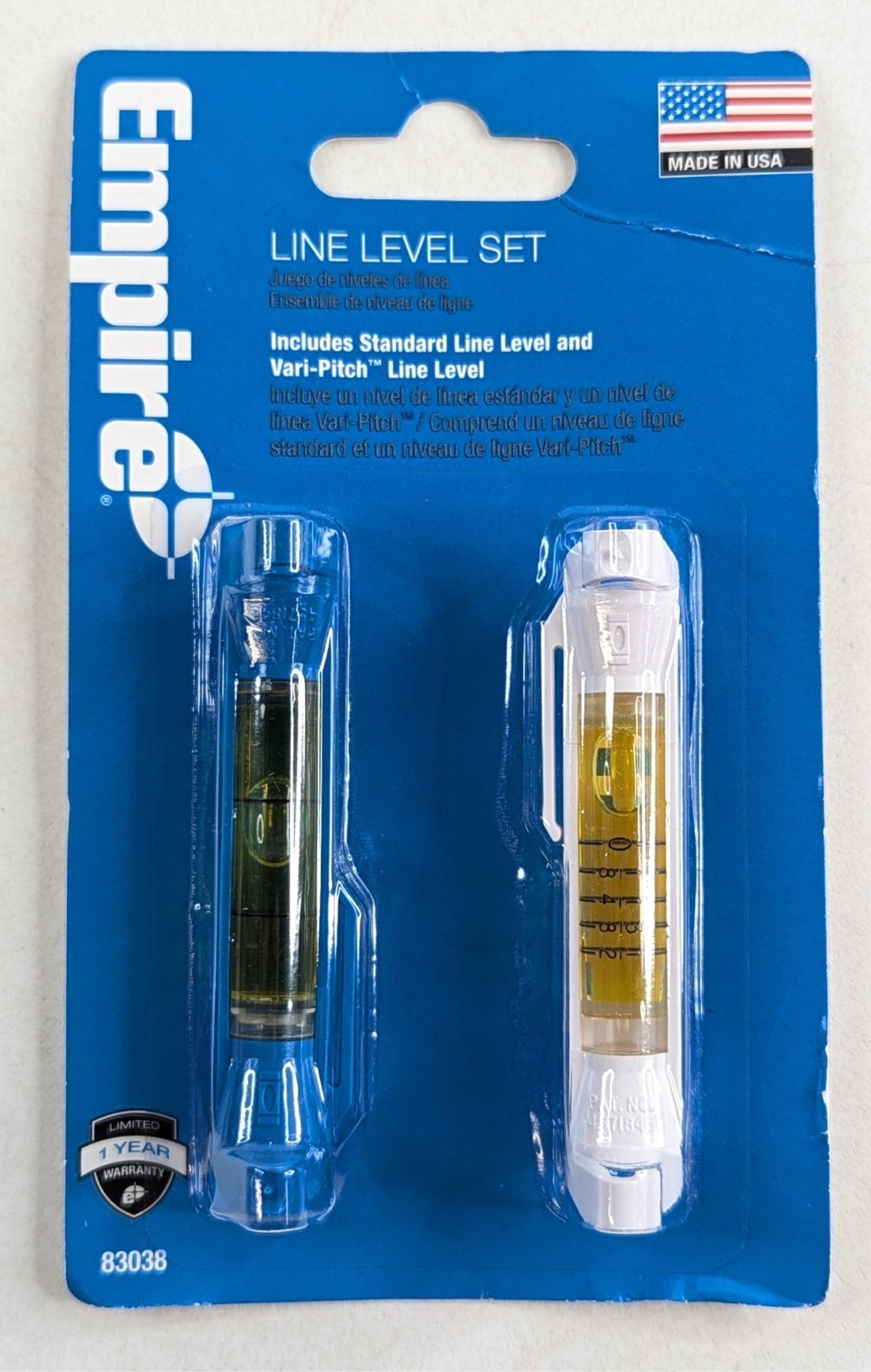 Empire Vari Pitch Line Level 2 Pack 83038 Construction Leveling Tool - NEW
