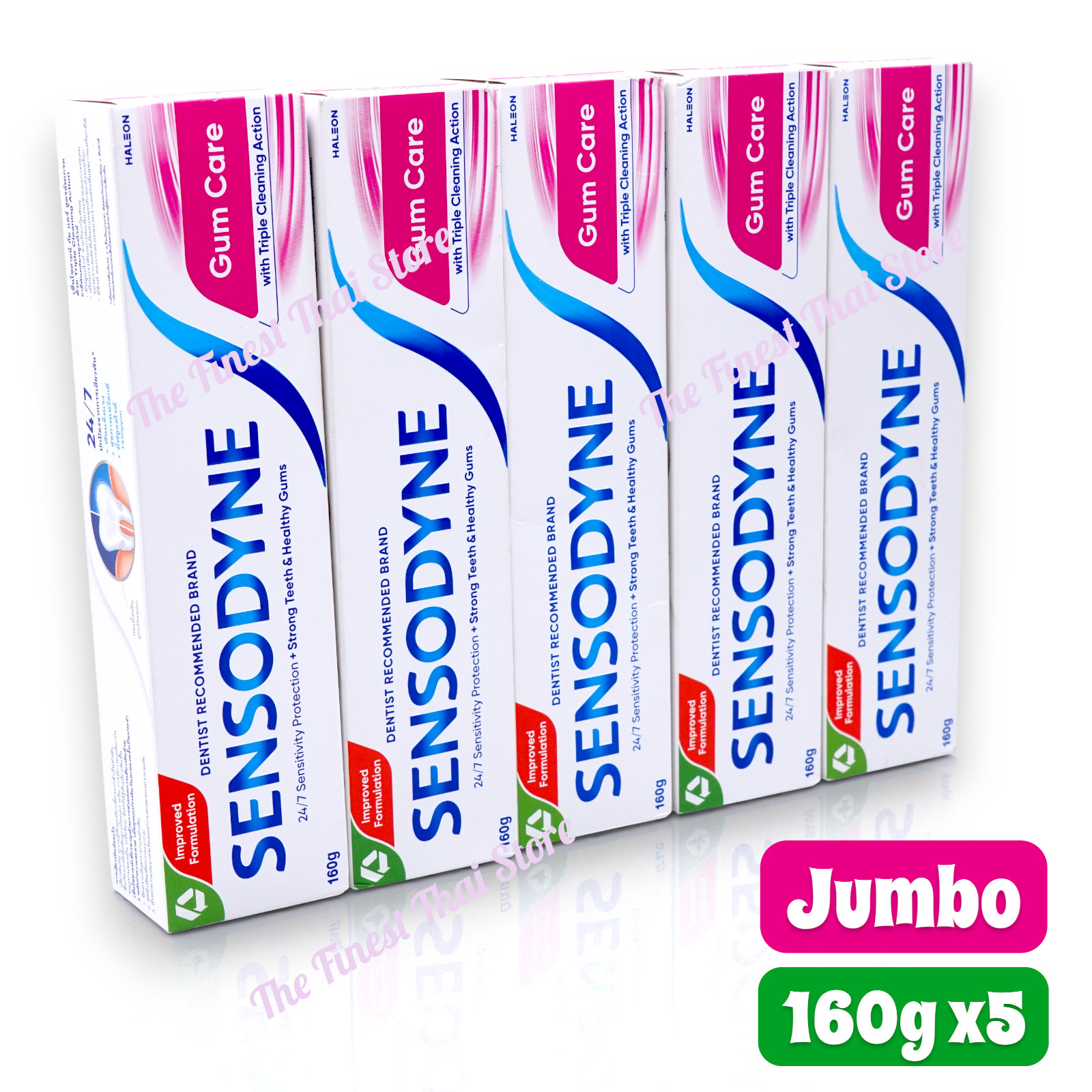 Sensodyne Gum Care Toothpaste 24/7 Sensitivity Protection : Jumbo Size 160 g x 5