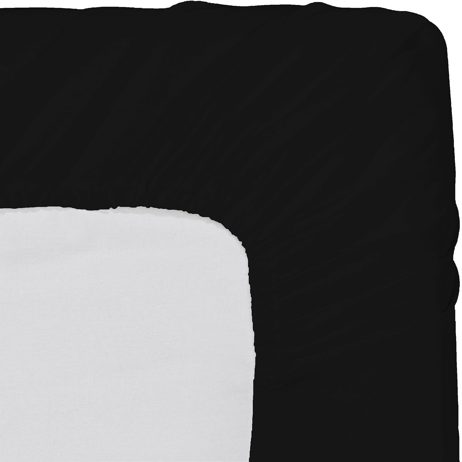 Extra Deep Pocket Bed Sheets 1000 - 1200 TC Egyptian Cotton Black Solid