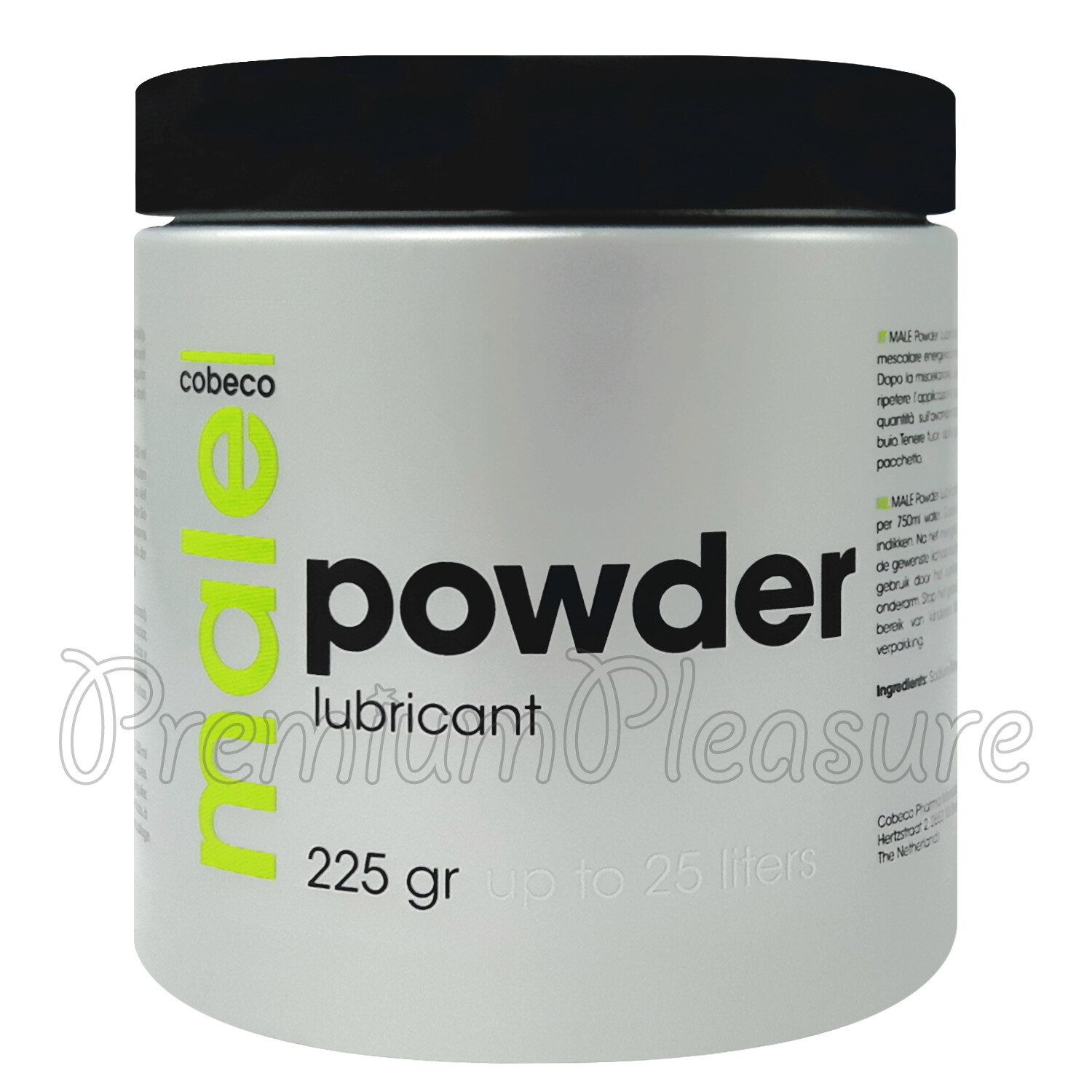 Cobeco Male Powder lubricant Anal fisting gel 225g makes up to 25 liters lube