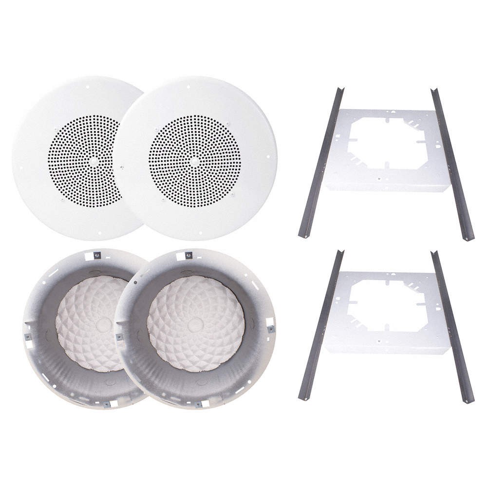 SPECO TECHNOLOGIES G86KITPRC In-Ceiling Speaker Kit,13inLx3-1/2inH,PR 45MK50