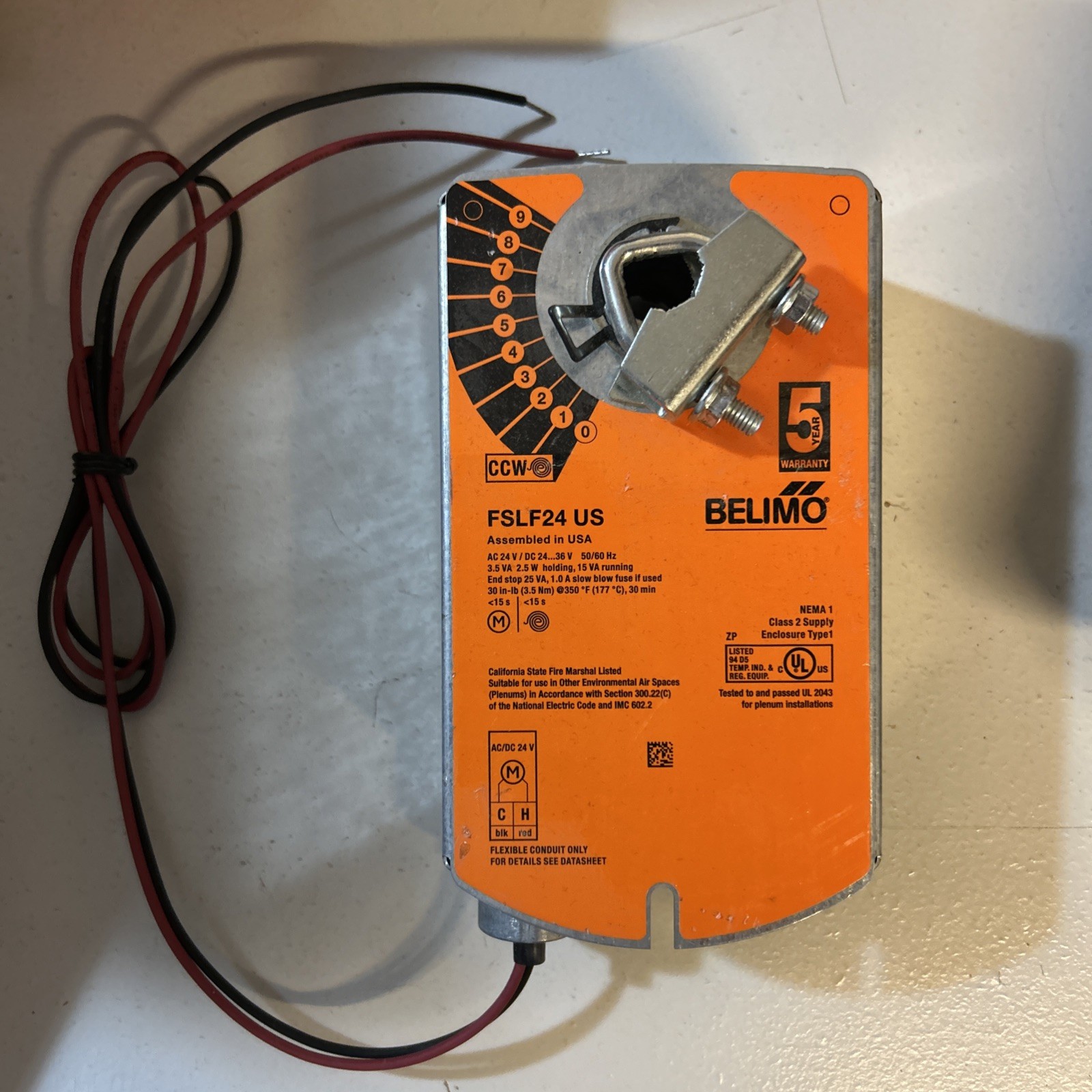 BELIMO FSLF24 US Damper Actuator (Barely used! Missing mount bracket.)