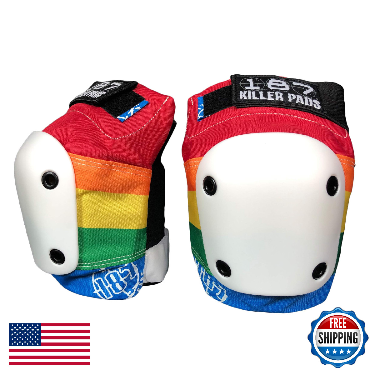187 Killer Pads Slim Knee Pad Rainbow X- Large