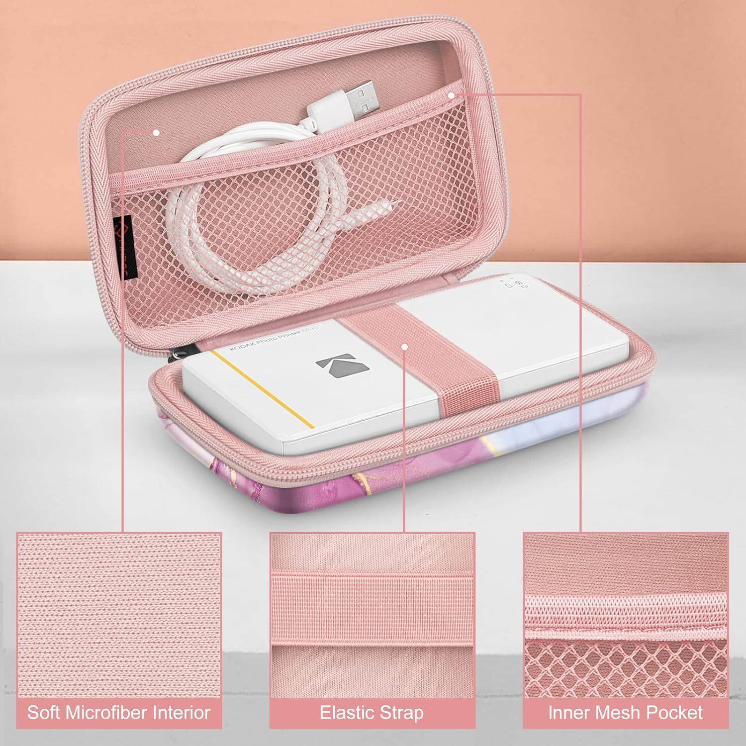 Case for Kodak Step/ Kodak Mini 2 HD/ Kodak PRINTOMATIC Shockproof Hard Shell