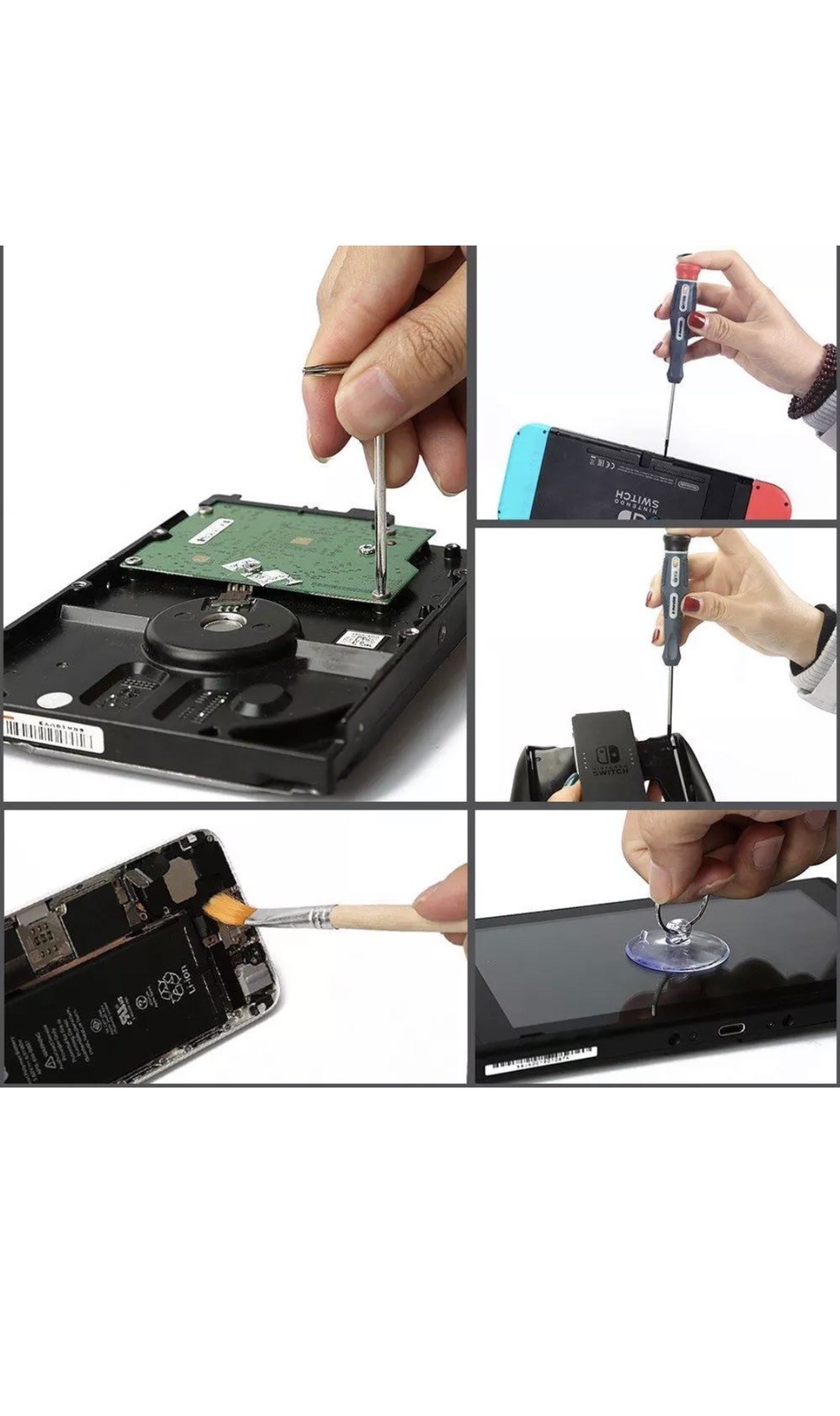 E.Durable Triwing Screwdriver Nut Driver Set Repair Tool Kit for Nintendo switch