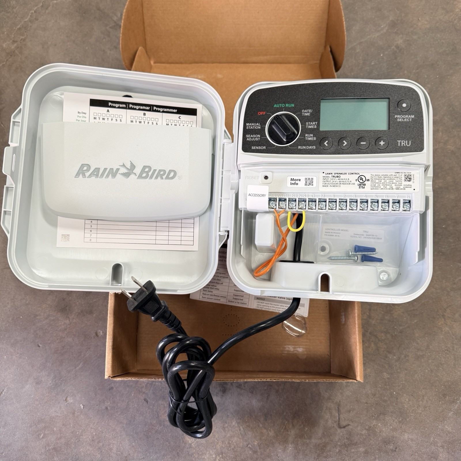 Rain Bird TRU8O Program Based Indoor/Outdoor Irrigation Sprinkler Controller