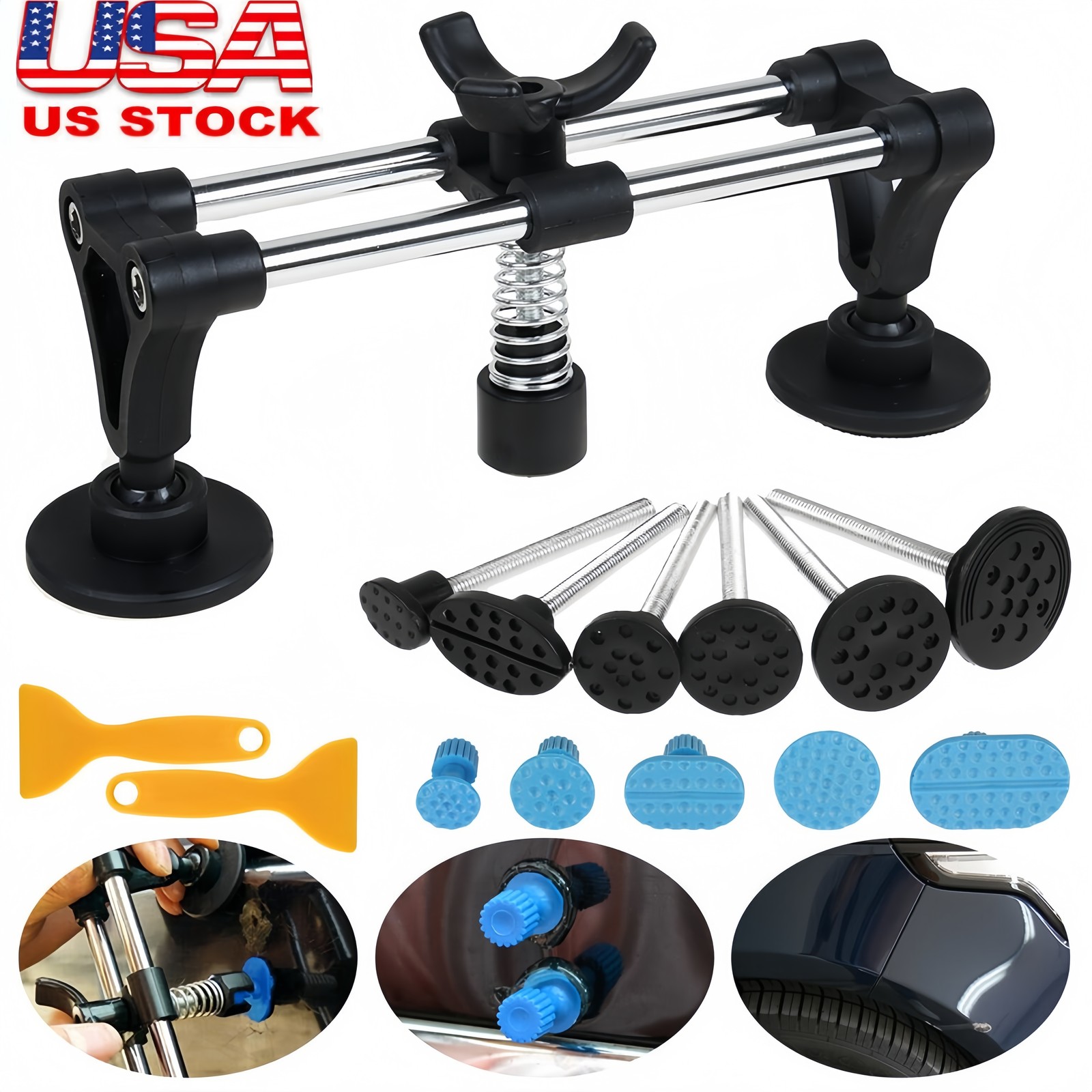 14PCS Paintless Car Body Dent Puller Repair Tool Dint Hail Damage Remover Kit