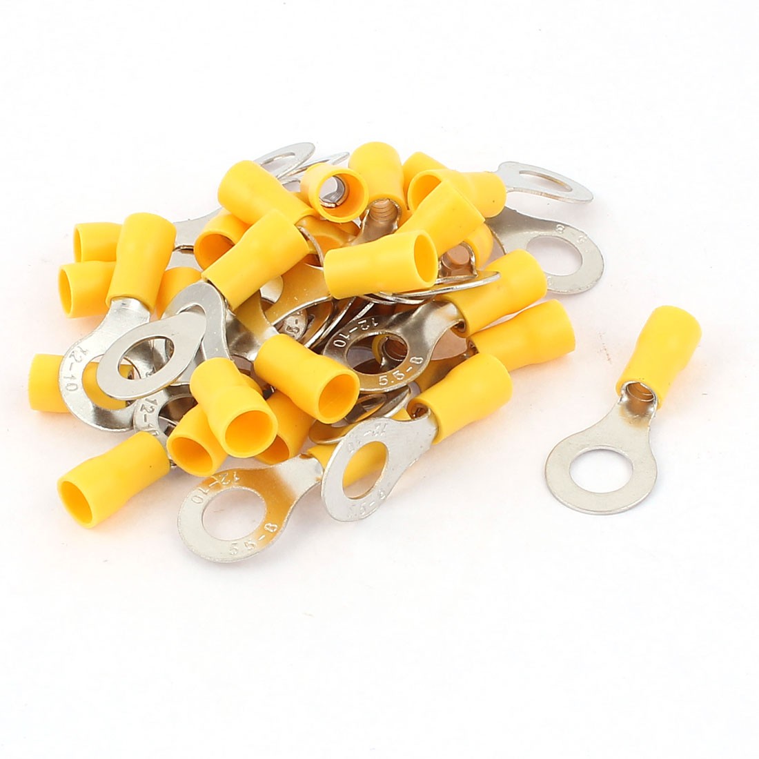 30 x RV5.5-8 Pre Insulated Ring Terminals Connector Yellow for AWG 12-10 Wire