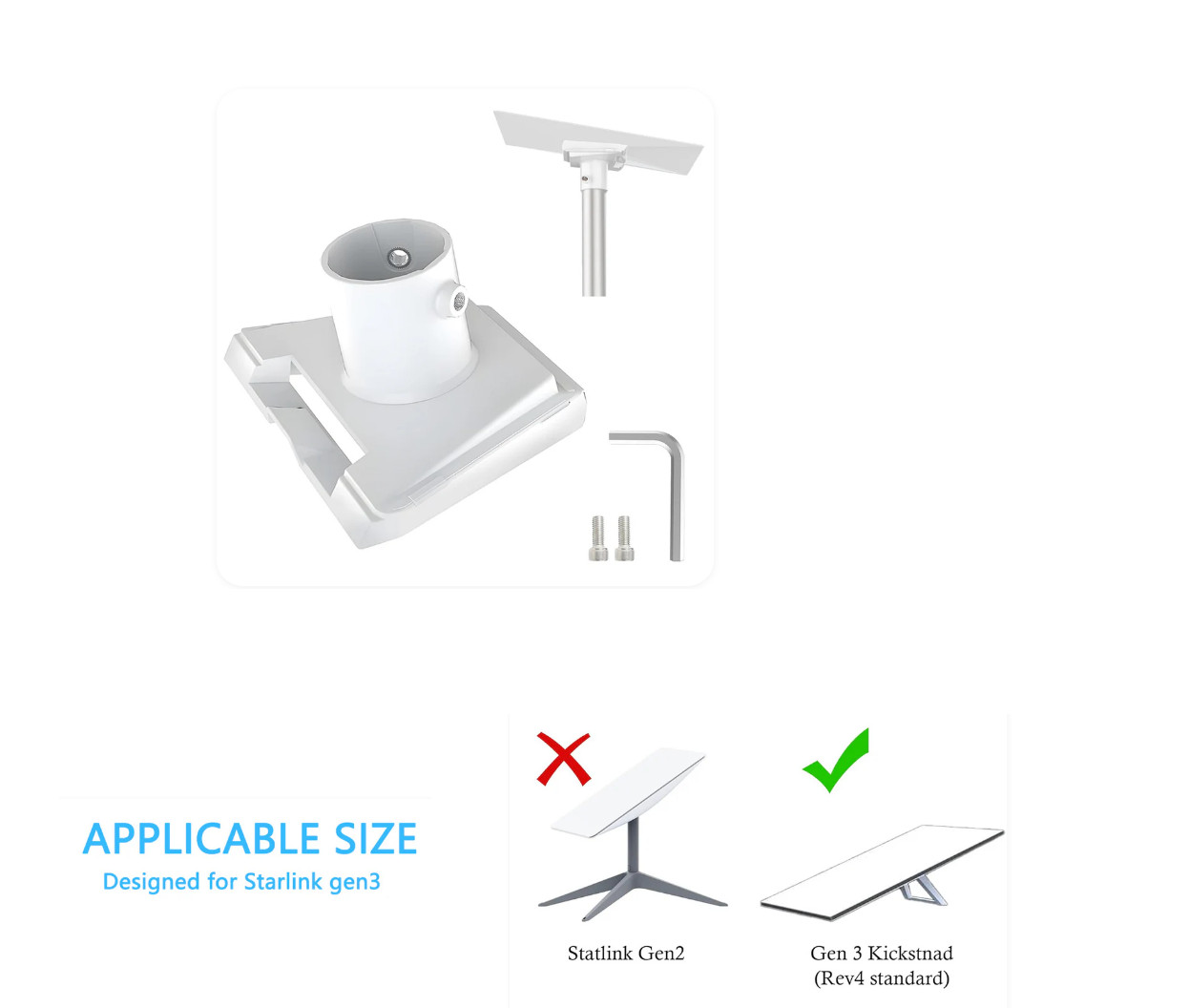 Starlink gen 3  Mount ADAPTER - STARLING GEN 3 compatible adapter only