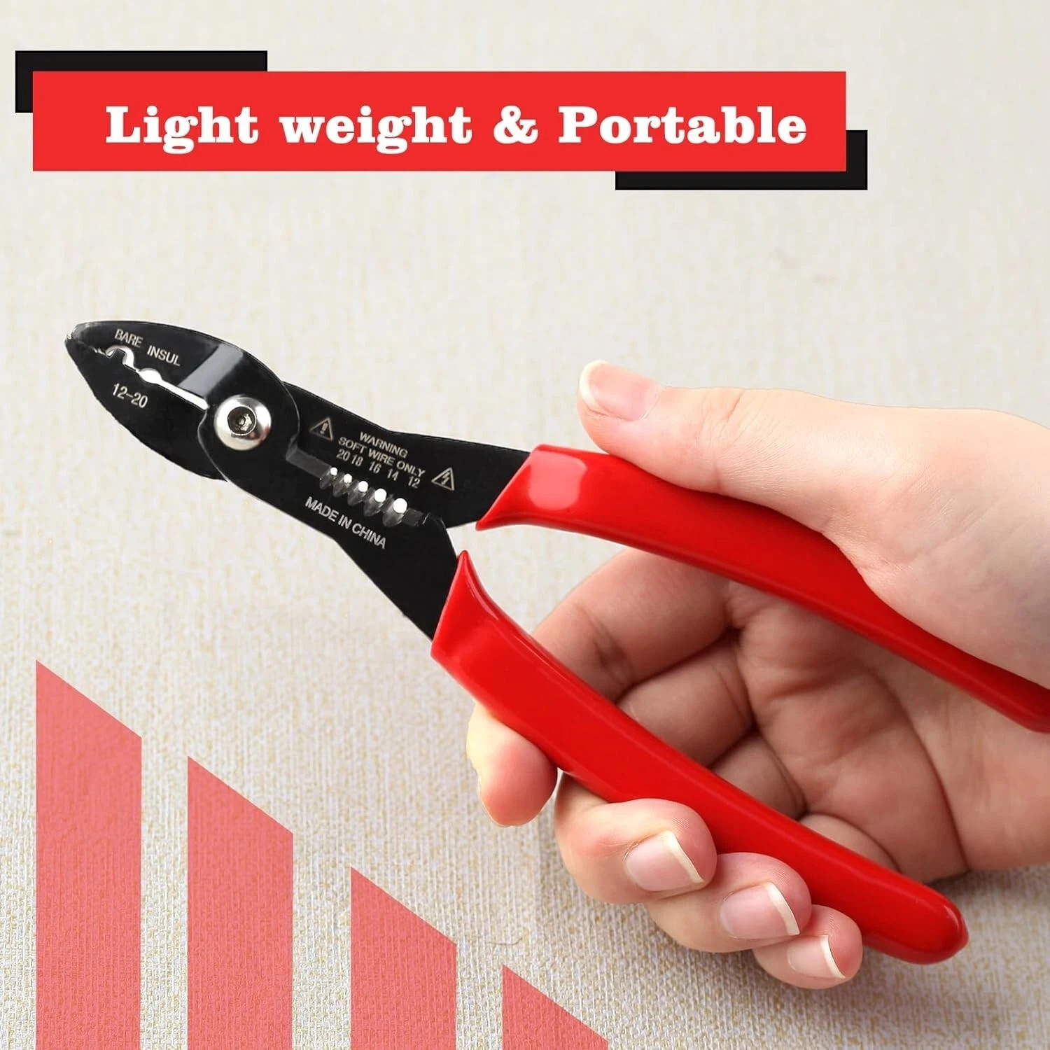 6.9" Multi-Function Wire Stripper Cutter Crimping Pliers 12-20 AWG Electrical To