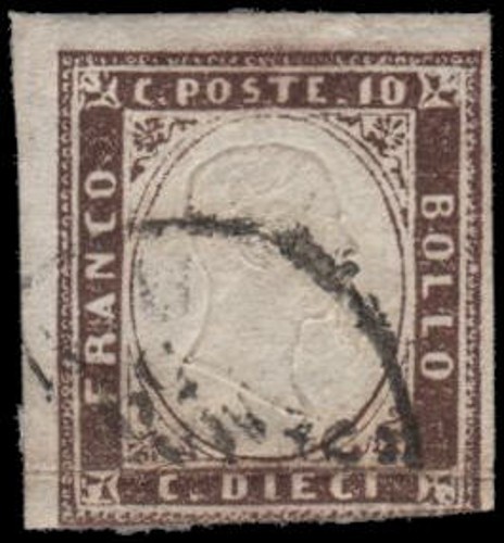 Italian States-Sardinia #11h Used gray brown
