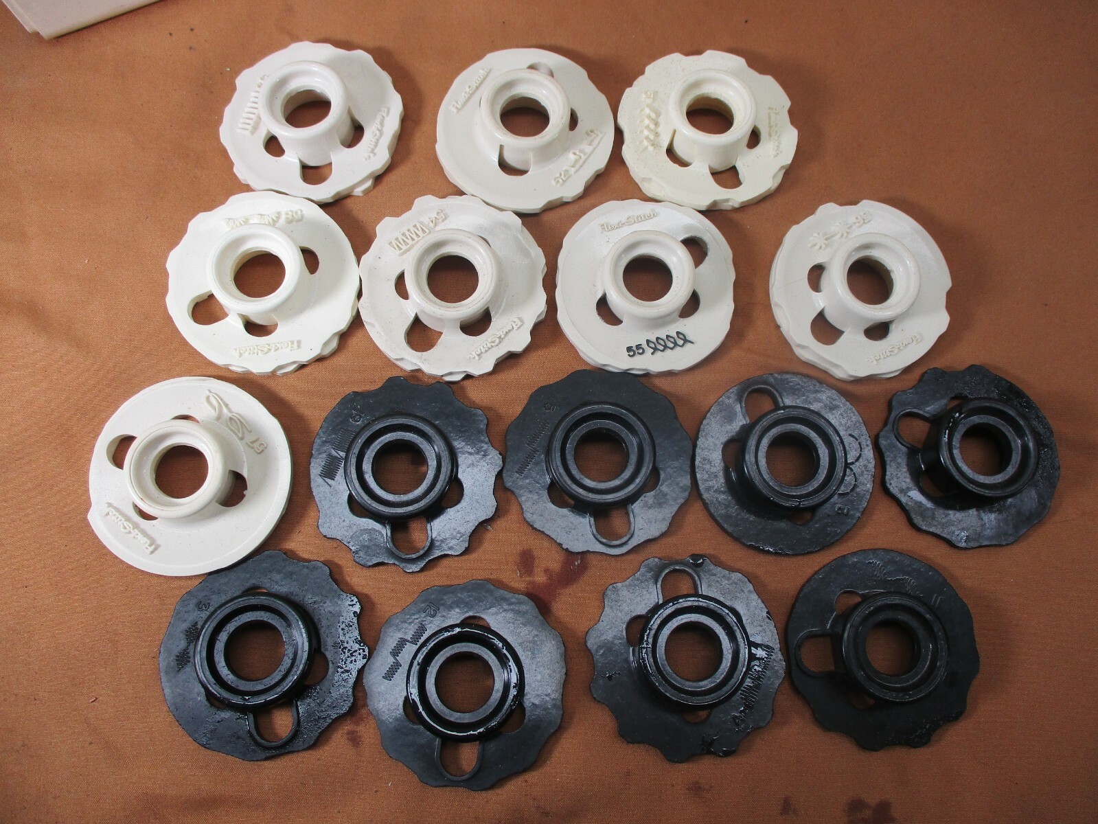 Vtg Sewing Machine Supply Parts Buttons Thread Pattern Cams Discs Singer - White