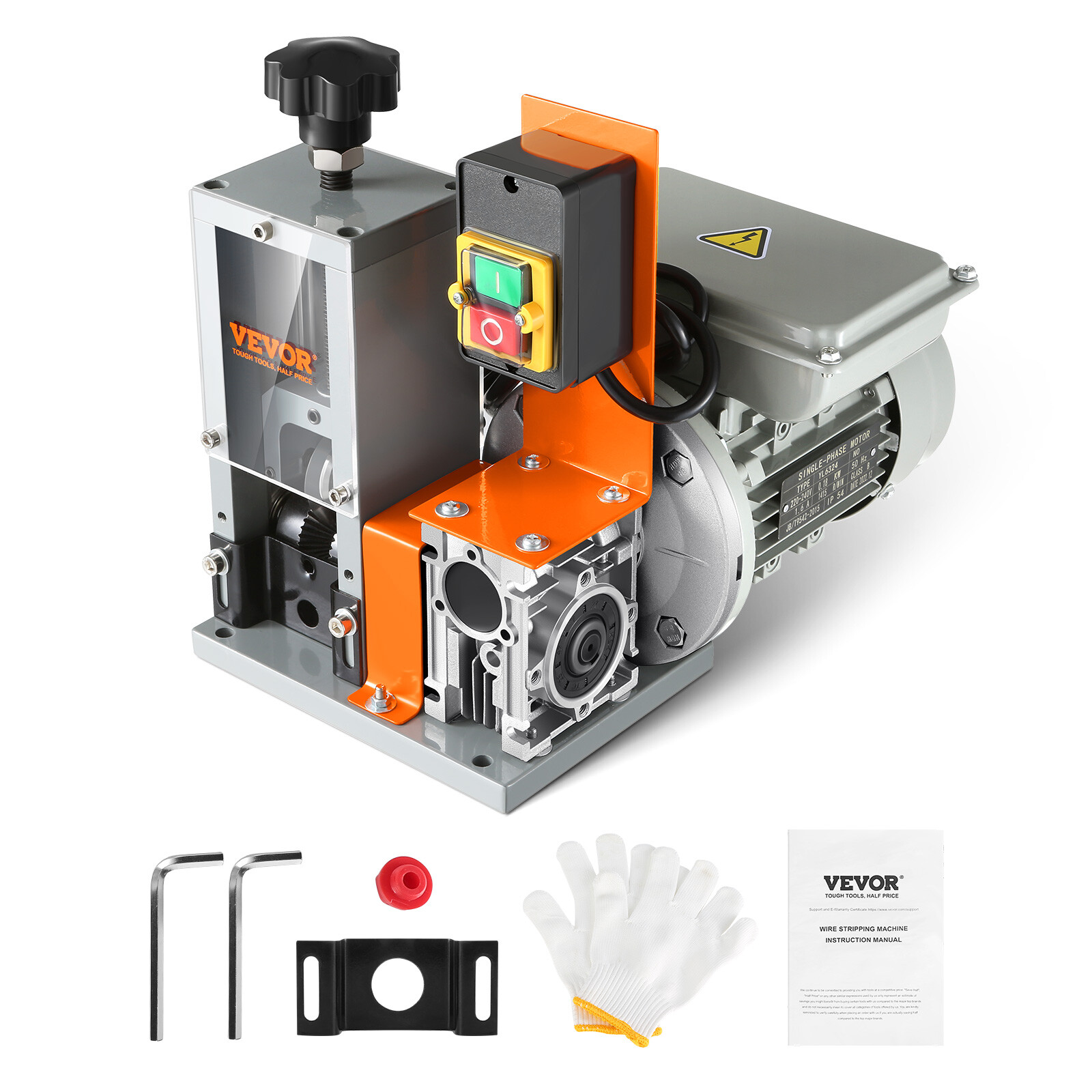 VEVOR Electric Wire Stripping Machine Copper Cable Stripper 0.06''-0.98'' Visual