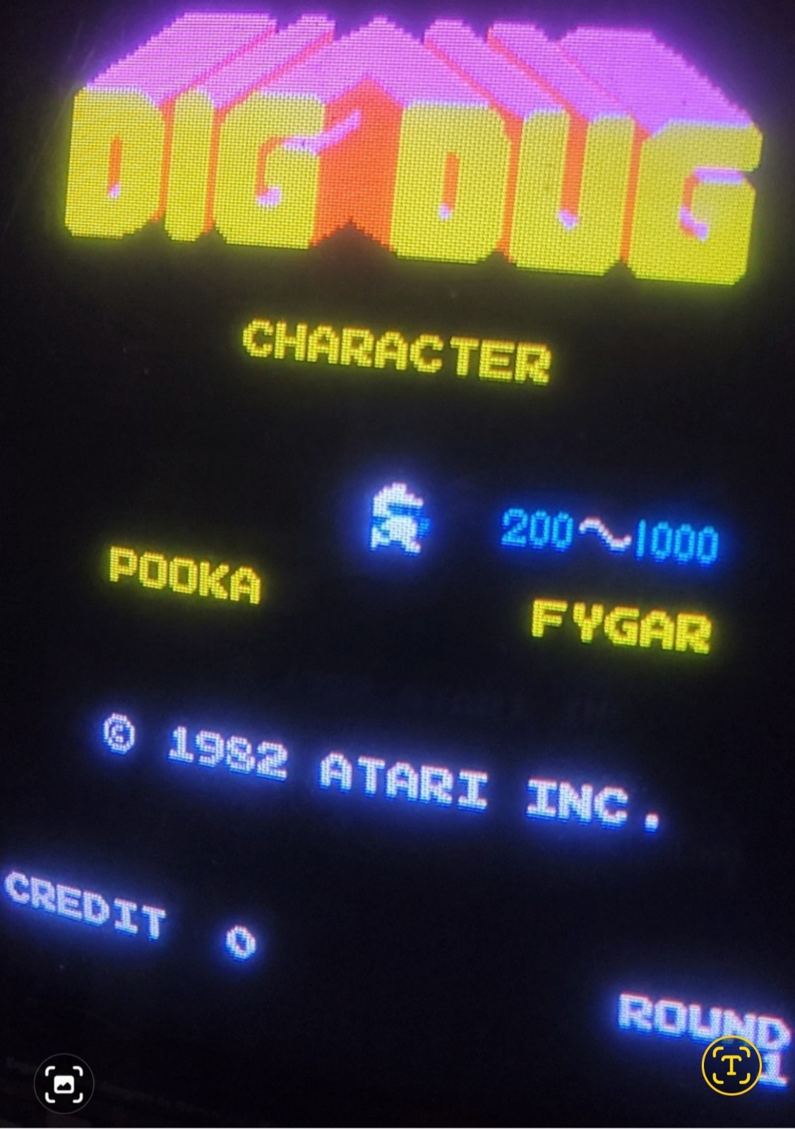WORKING ORIGINAL - DIG DUG CLASSIC ARCADE GAME STAND UP MACHINE by ATARI 1980's
