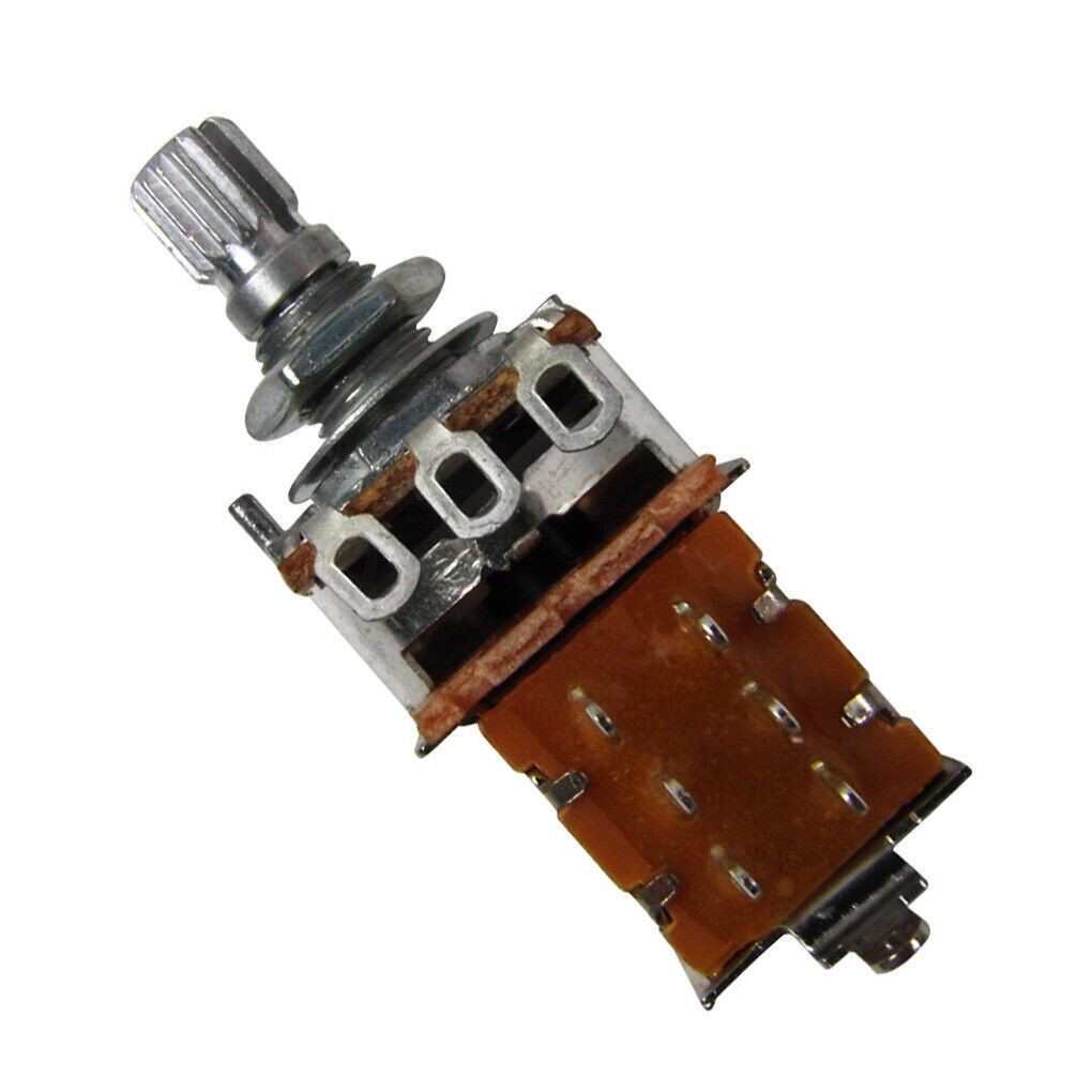 100pcs Guitar B250K Push Pull Potentiometer Pots Linear Taper Short Split Shaft