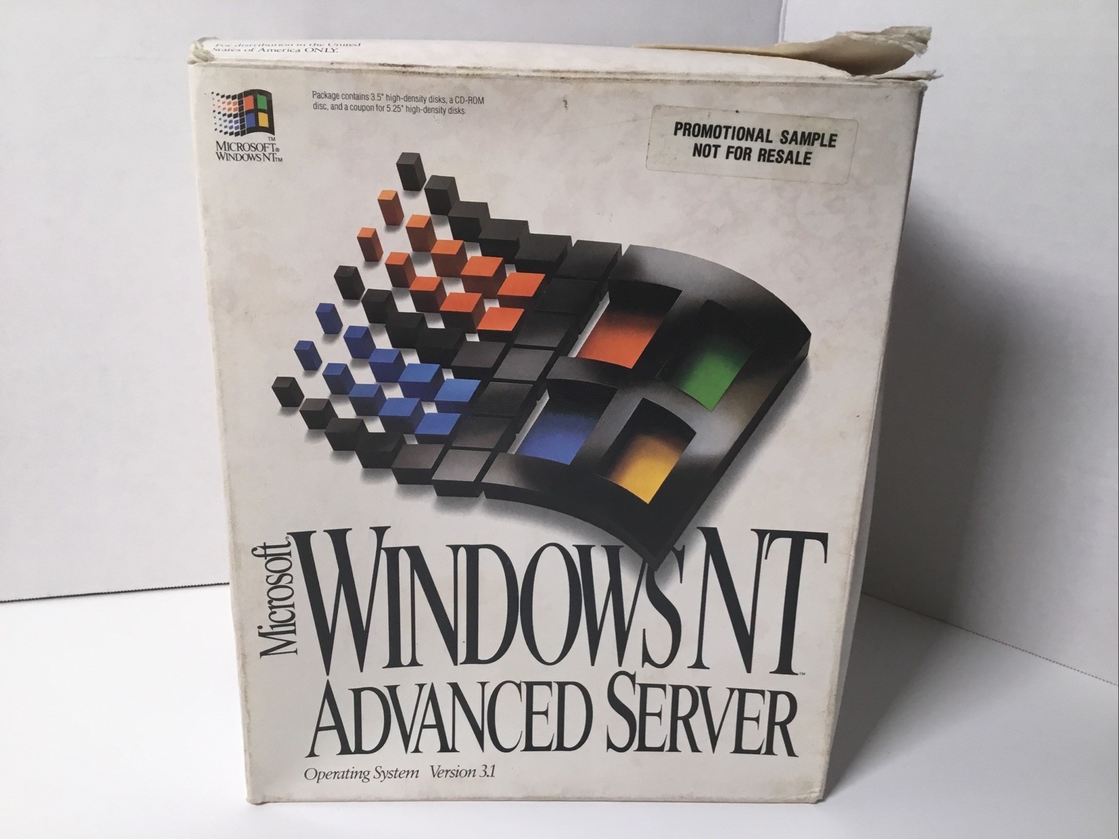 Microsoft Windows NT Advanced Server 3.1 Promotional Sample Large Box.