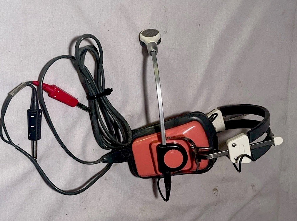 Vintage TELEX 1210 03 Headset UNTESTED With Ear Covers A9