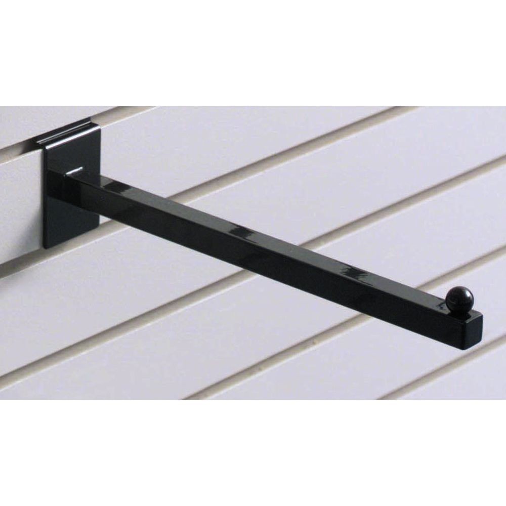 Slatwall Faceout Straight Arm 12" Black