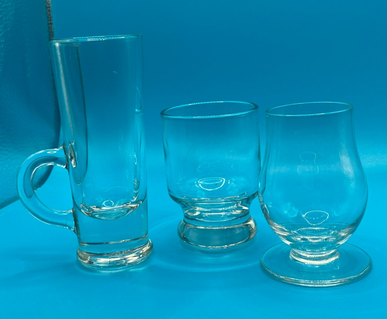 Vintage Tall Shot Glass, Crystal Whiskey Glass and Raised Bottom Shot Glass