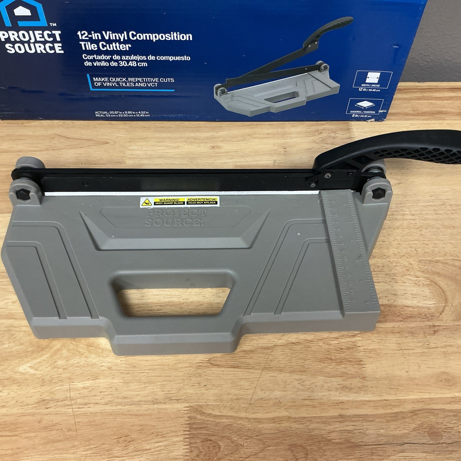 Project Source 12” Vinyl Composition Tile Cutter VCT Manual Flooring Cutter