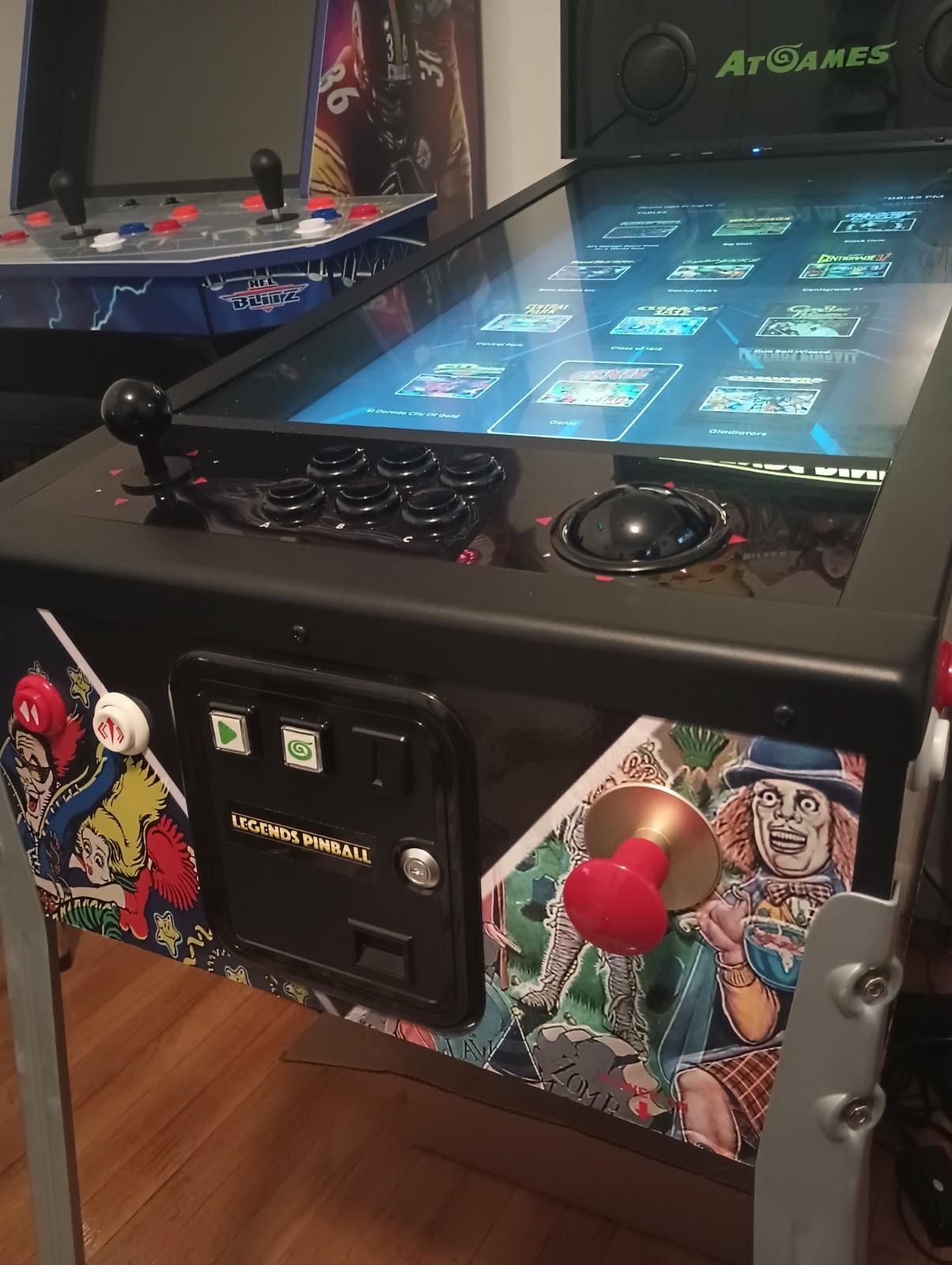 Atgames Legends Pinball 22 Tables Upgraded Control Panel WIFI Great Condition
