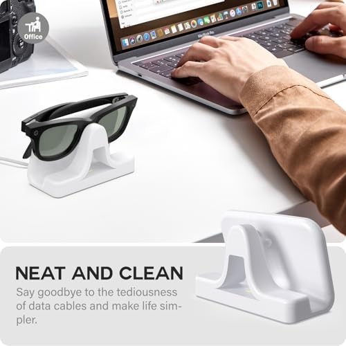 Charging Stand & Cable Compatible with Ray-Ban Meta Smart Glasses