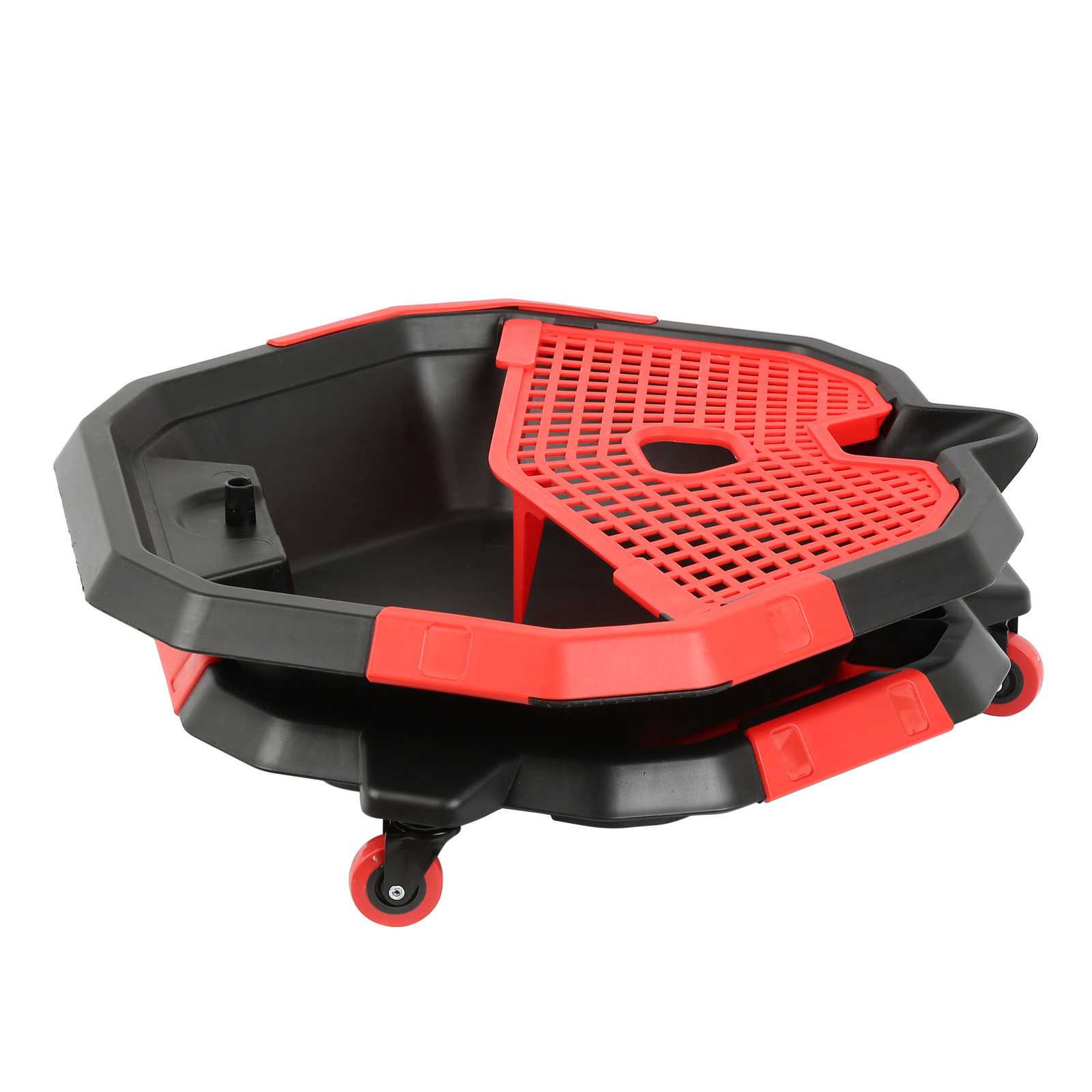 2 in 1 Tool Caddy 8L Oil/Fluid Drain Pan Garage Workshop with 1" Swivel Caster