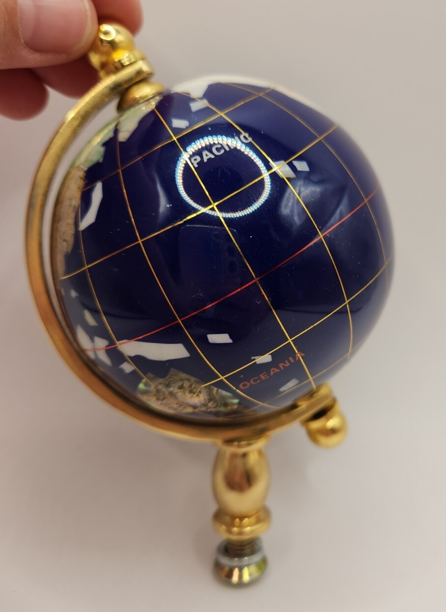 Stone & Abalone Mini 3.5" Globe--No Base